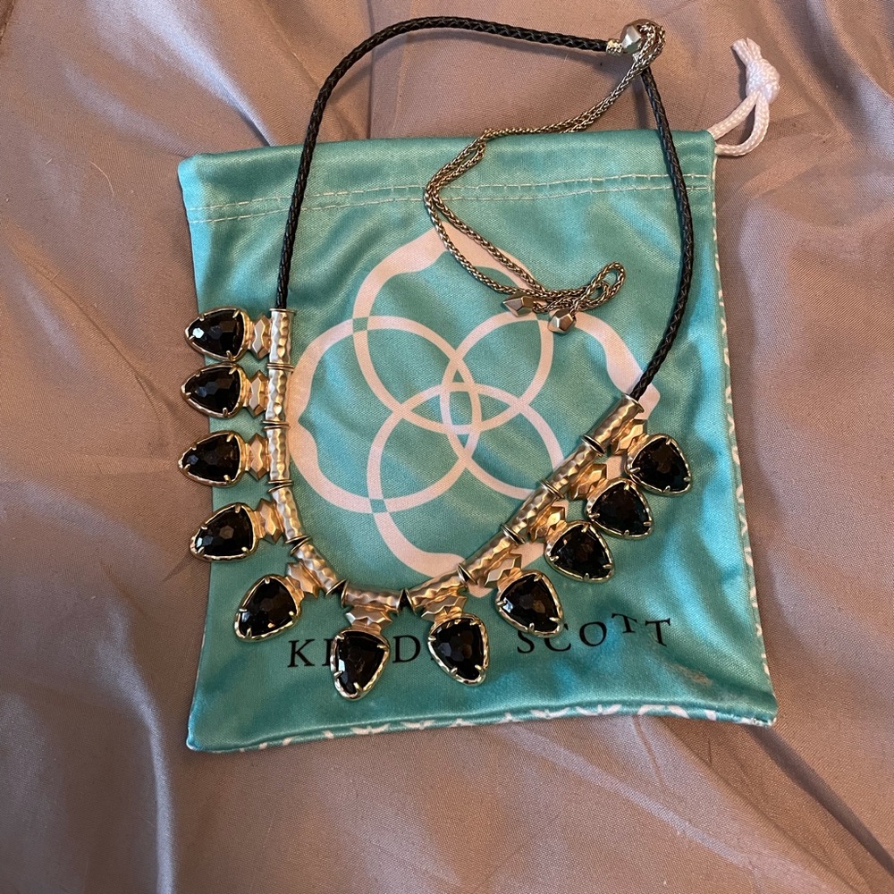 Kendra Scott Adjustable Leather Cord Necklace